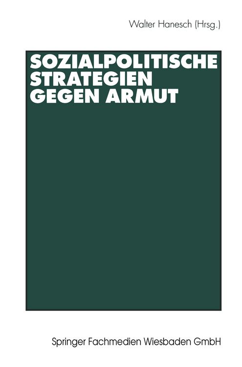 Produktbild: Sozialpolitische Strategien gegen Armut