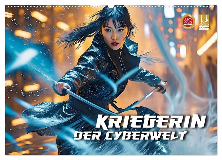 Produktbild: Kriegerin der Cyberwelt (Wandkalender 2026 DIN A2 quer), CALVENDO Monatskalender