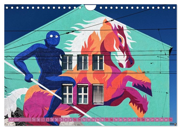 Produktbild: Streetart in M&uuml;nchen (Wandkalender 2027 DIN A4 quer), CALVENDO Monatskalender