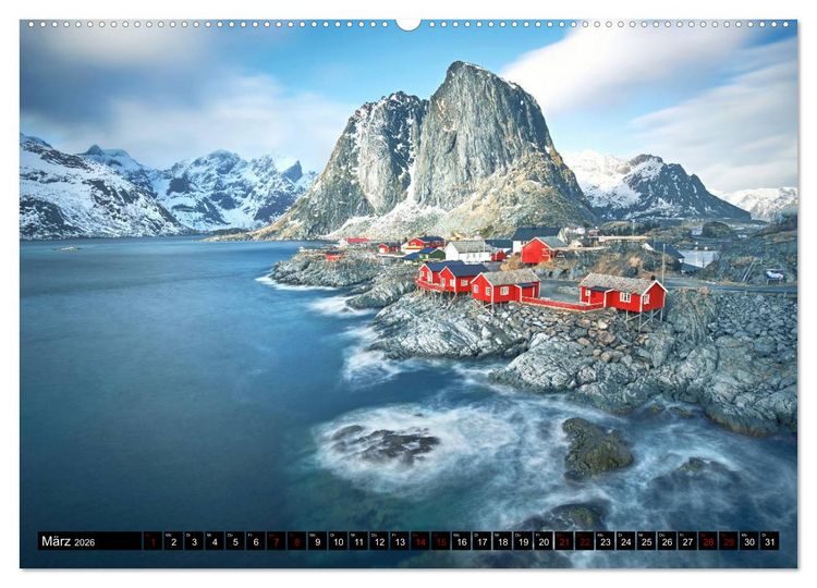 Produktbild: Lofoten Inselzauber (hochwertiger Premium Wandkalender 2026 DIN A2 quer), Kunstdruck in Hochglanz
