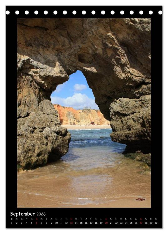 Produktbild: Blickpunkte Algarve (Tischkalender 2026 DIN A5 hoch), CALVENDO Monatskalender