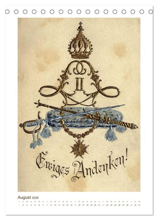 Produktbild: Ludwig II. von Bayern: Historische Illustrationen und Stiche (Tischkalender 2026 DIN A5 hoch), CALVENDO Monatskalender