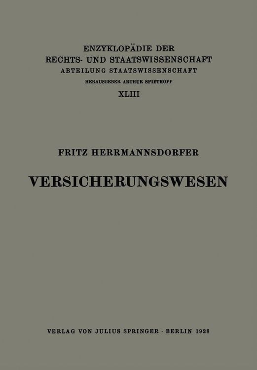 Produktbild: Versicherungswesen