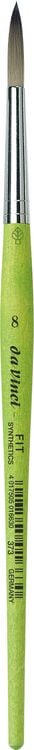 Produktbild: da Vinci Pinsel Fit f&uuml;r Schule und Hobby, elastische Synthetik, gr&uuml;n, rund, Serie 373 Gr. 8