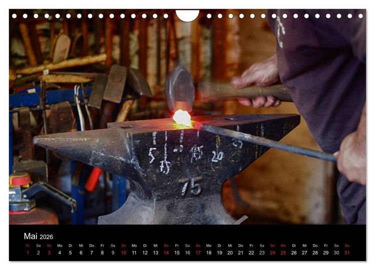Produktbild: Alte Handwerkskunst Messerschmied (Wandkalender 2026 DIN A4 quer), CALVENDO Monatskalender