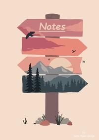 Produktbild: Notizbuch A5 dotted [Sign - Wegweiser] Softcover von Daily Paper Design | 80 Seiten | als Tagebuch, Bullet Journal, Notizheft | &amp; aus nachhaltiger und umweltschonender Forstwirtschaft