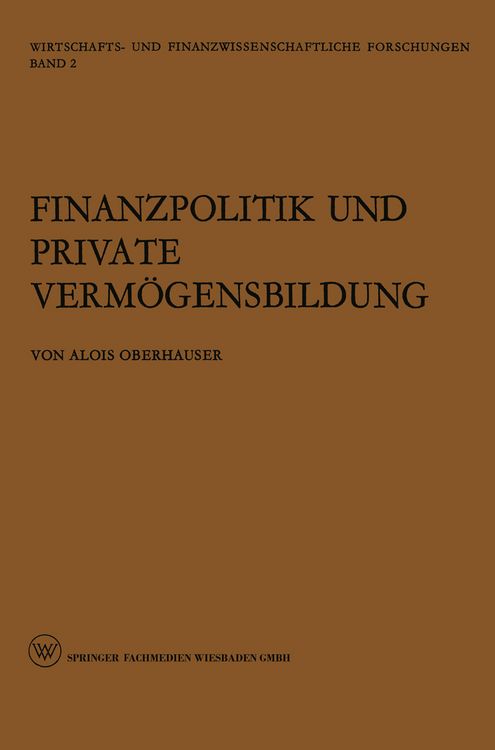 Produktbild: Finanzpolitik und Private Verm&ouml;gensbildung