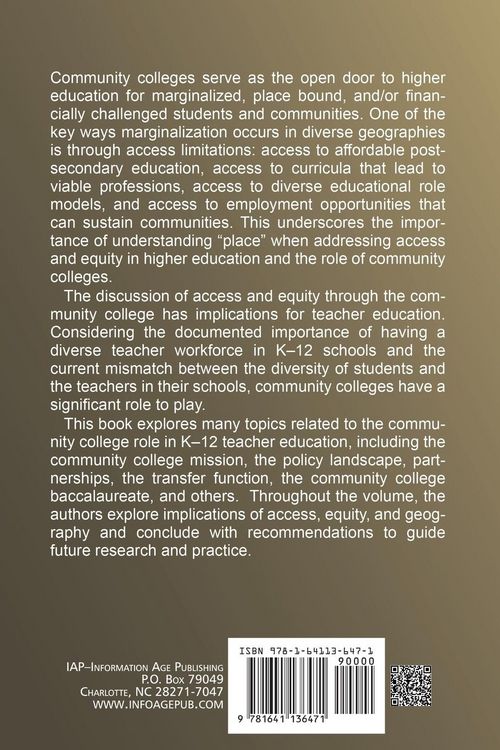 Produktbild: Community College Teacher Preparation for Diverse Geographies