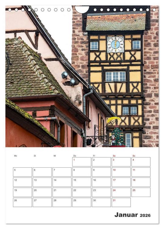 Produktbild: Riquewihr - Urlaubsplaner (Wandkalender 2026 DIN A4 hoch), CALVENDO Monatskalender