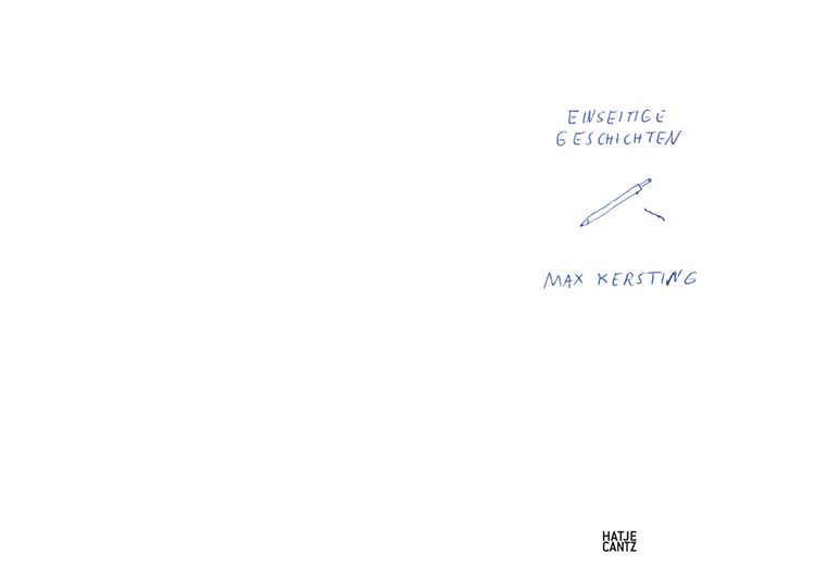 Produktbild: Max Kersting. Einseitige Geschichten