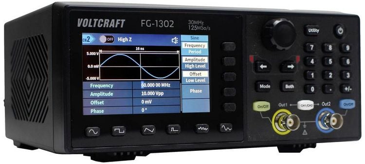 Produktbild: VOLTCRAFT FG-1302 Funktionsgenerator netzbetrieben 1 &micro;Hz - 30MHz 2-Kanal Arbitr&auml;r