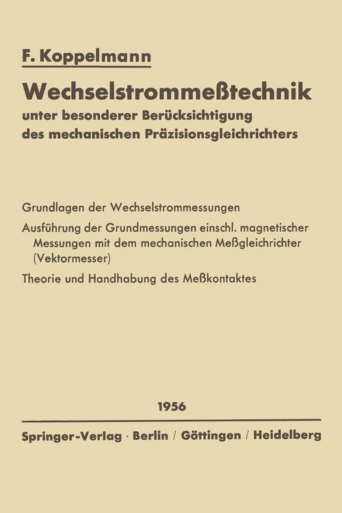 Produktbild: Wechselstromme&szlig;technik