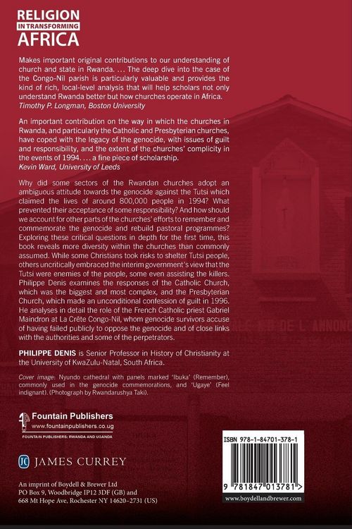 Produktbild: The Genocide against the Tutsi, and the Rwandan Churches