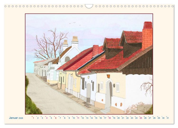 Produktbild: Wagramer Kellergassen (Wandkalender 2026 DIN A3 quer), CALVENDO Monatskalender