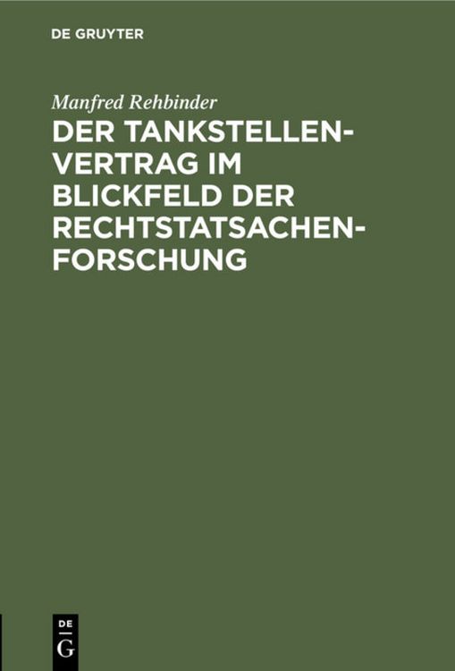 Produktbild: Der Tankstellenvertrag im Blickfeld der Rechtstatsachenforschung