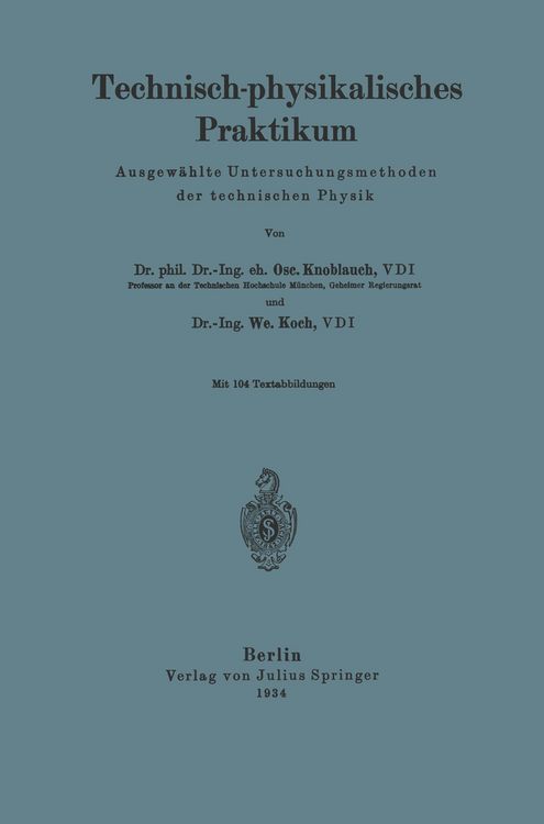 Produktbild: Technisch-physikalisches Praktikum