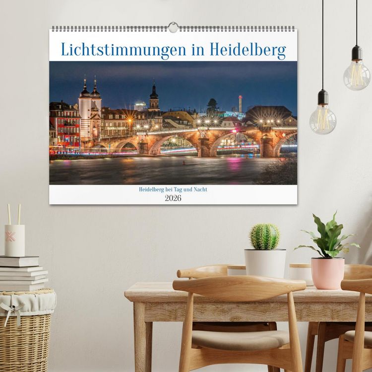 Produktbild: Lichtstimmungen in Heidelberg (Wandkalender 2026 DIN A2 quer), CALVENDO Monatskalender