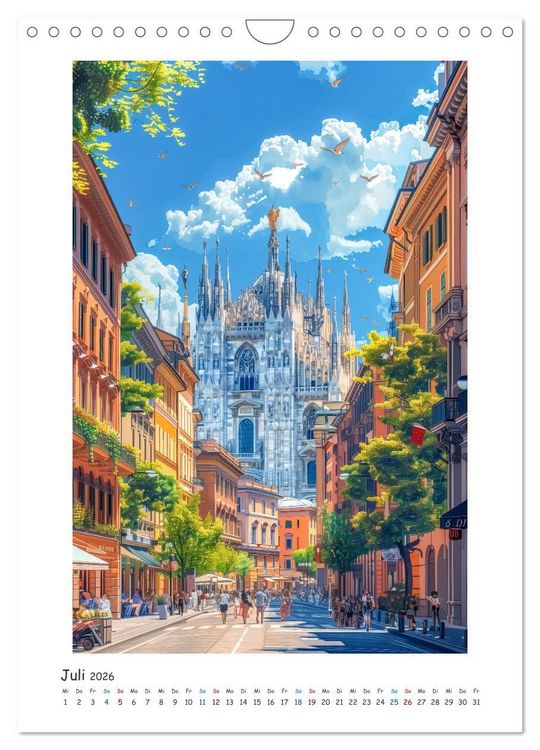 Produktbild: St&auml;dtereise durch Europa (Wandkalender 2026 DIN A4 hoch), CALVENDO Monatskalender