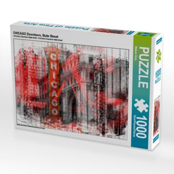 Produktbild: CALVENDO Puzzle CHICAGO Downtown, State Street 1000 Teile Puzzle quer | 1000 Teile Lege-Gr&ouml;&szlig;e 64 &times; 48 cm Foto-Puzzle f&uuml;r gl&uuml;ckliche Stunden