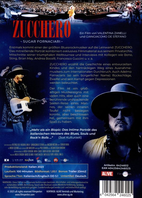 Produktbild: Zucchero - Sugar Fornaciari (OmU)