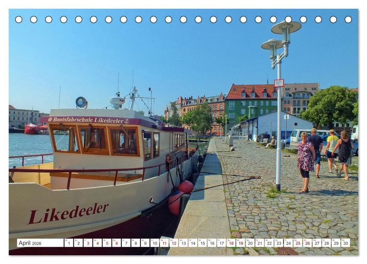 Produktbild: Hansestadt Stralsund - Ein Sommertag an der Ostseek&uuml;ste Vorpommerns (Tischkalender 2026 DIN A5 quer), CALVENDO Monatskalender