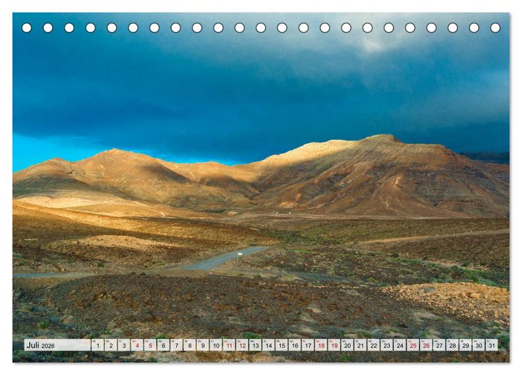 Produktbild: Fuerteventura Sand und bunte Farben (Tischkalender 2026 DIN A5 quer), CALVENDO Monatskalender