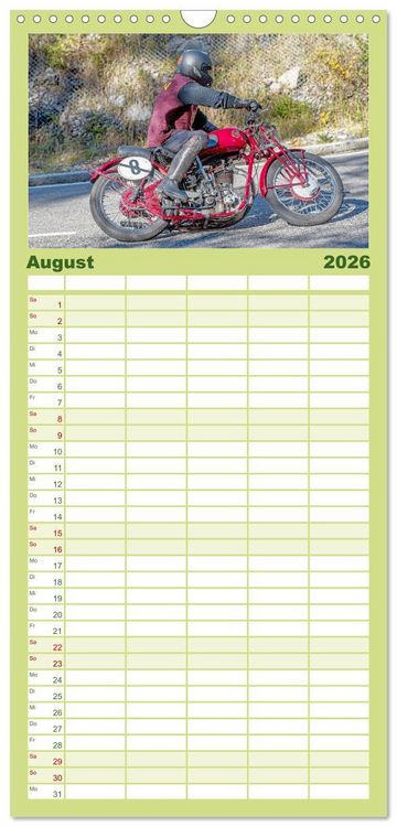 Produktbild: Familienplaner 2026 - Motorr&auml;der am Jochpass mit 5 Spalten (Wandkalender, 21 x 45 cm) CALVENDO