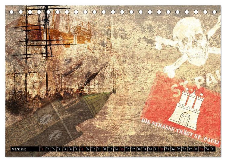 Produktbild: Hamburg Abstrakt (Tischkalender 2026 DIN A5 quer), CALVENDO Monatskalender