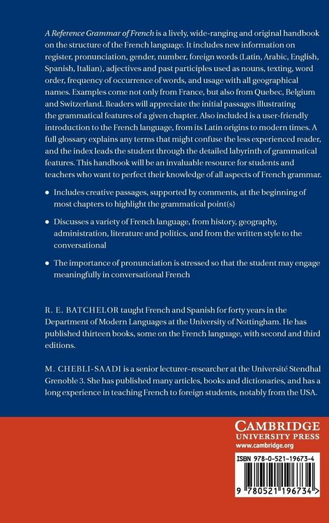 Produktbild: A Reference Grammar of French