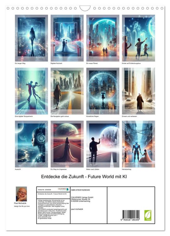Produktbild: Entdecke die Zukunft - Future World mit KI (Wandkalender 2026 DIN A3 hoch), CALVENDO Monatskalender