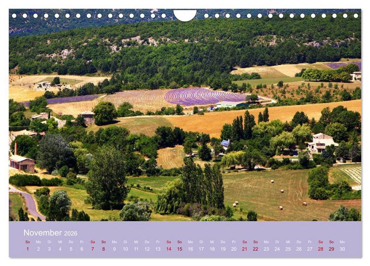 Produktbild: Die Farben der Provence... und der Duft des Lavendels... (Wandkalender 2026 DIN A4 quer), CALVENDO Monatskalender