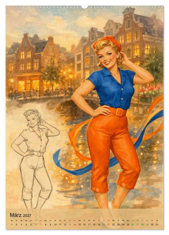 Produktbild: Rock'n'Roll Weltreise (Wandkalender 2027 DIN A2 hoch), CALVENDO Monatskalender