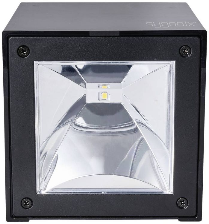 Produktbild: Sygonix SY-5499356 Solar-Au&szlig;enwandleuchte SMD LED 0.9W Schwarz