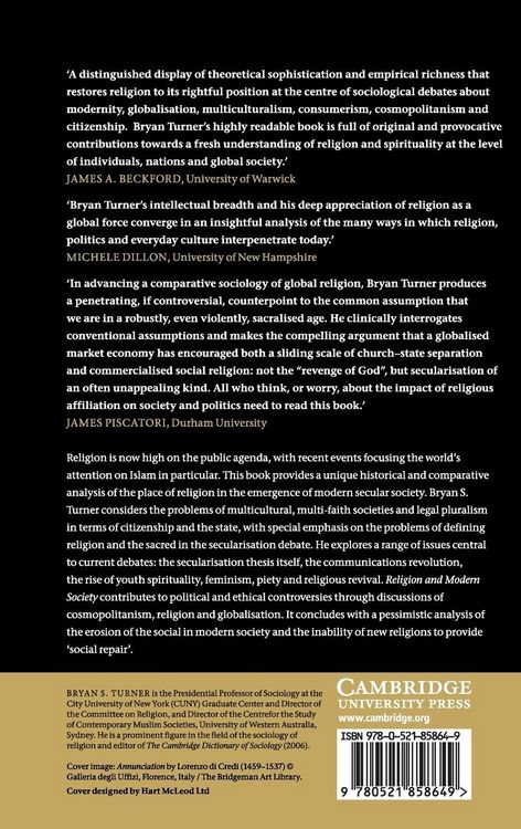Produktbild: Religion and Modern Society