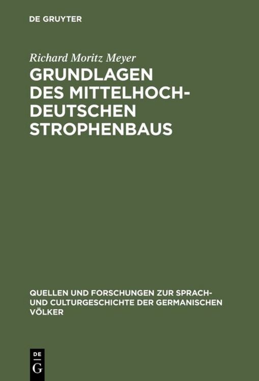 Produktbild: Grundlagen des mittelhochdeutschen Strophenbaus