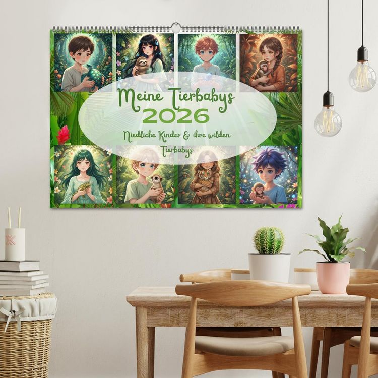 Produktbild: Meine Tierbabys (Wandkalender 2026 DIN A2 quer), CALVENDO Monatskalender
