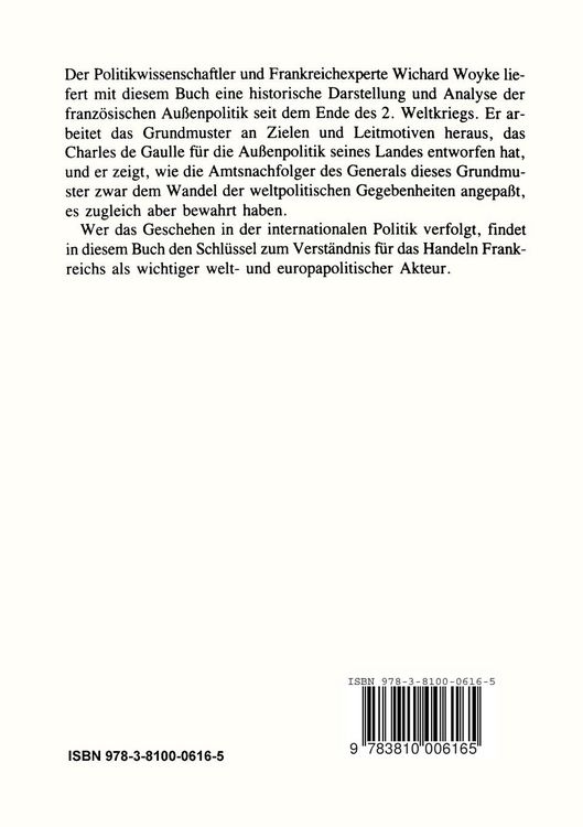 Produktbild: Frankreichs Au&szlig;enpolitik von de Gaulle bis Mitterrand