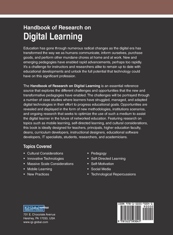 Produktbild: Handbook of Research on Digital Learning