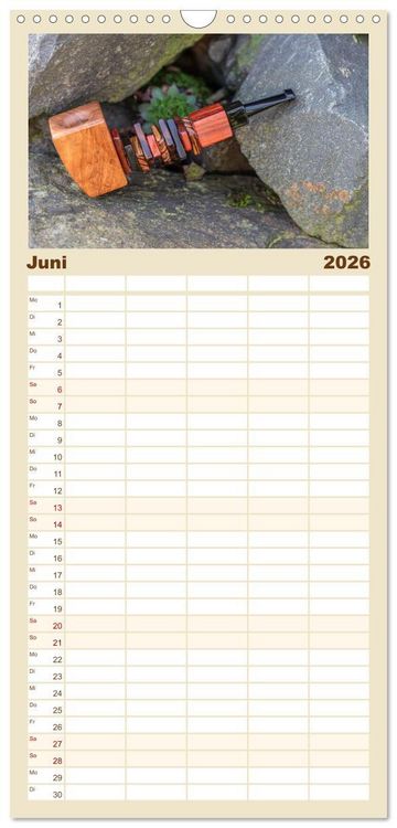 Produktbild: Familienplaner 2026 - Tabakpfeifenkunst mit 5 Spalten (Wandkalender, 21 x 45 cm) CALVENDO