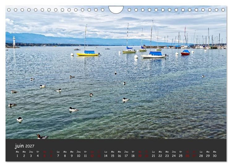 Produktbild: Au fil de l'eau... LAC LEMAN (Calendrier mural 2027 DIN A4 vertical), CALVENDO calendrier mensuel