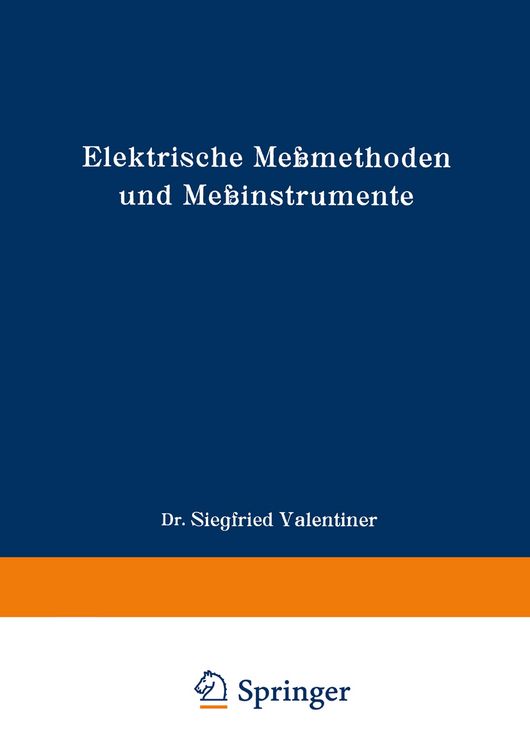 Produktbild: Elektrische Me&szlig;methoden und Me&szlig;instrumente