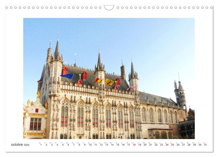 Produktbild: Profiter de Bruges (Calendrier mural 2026 DIN A3 vertical), CALVENDO calendrier mensuel