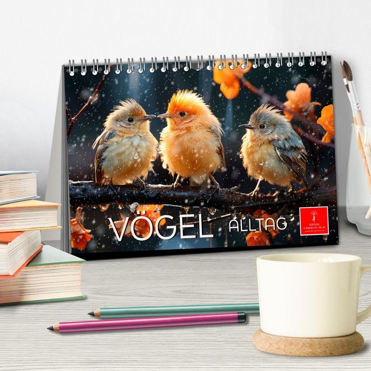 Produktbild: V&ouml;gel Alltag (Tischkalender 2026 DIN A5 quer), CALVENDO Monatskalender
