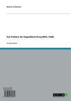 Produktbild: Das Problem der Doppelbestrafung (BDG, StGB)
