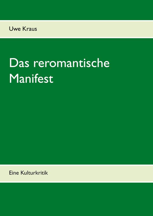 Produktbild: Das reromantische Manifest