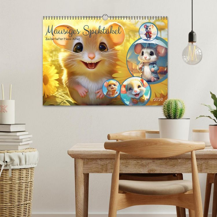 Produktbild: Mausiges Spektakel. Zauberhafter Maus-Alltag (Wandkalender 2026 DIN A3 quer), CALVENDO Monatskalender