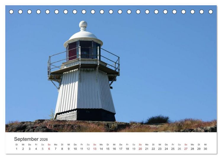 Produktbild: Leuchtt&uuml;rme und Leuchtfeuer an der Ostsee (Tischkalender 2026 DIN A5 quer), CALVENDO Monatskalender
