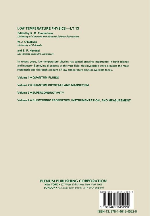 Produktbild: Low Temperature Physics-LT 13