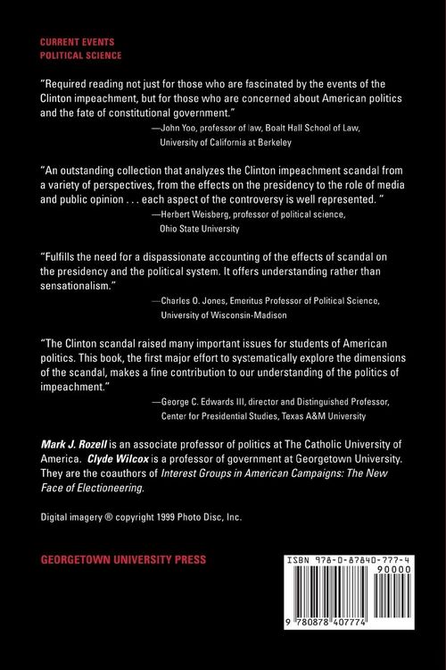 Produktbild: The Clinton Scandal and the Future of American Government