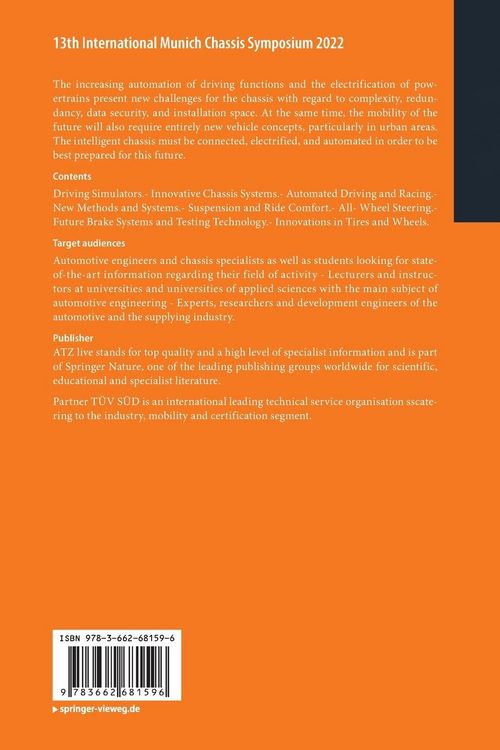 Produktbild: 13th International Munich Chassis Symposium 2022